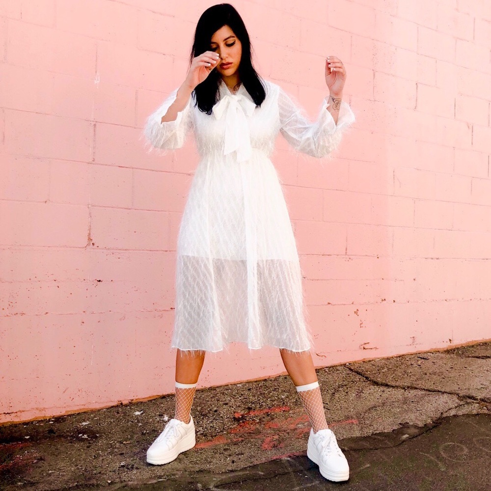 Shredded Chiffon Babydoll Dress 🤤